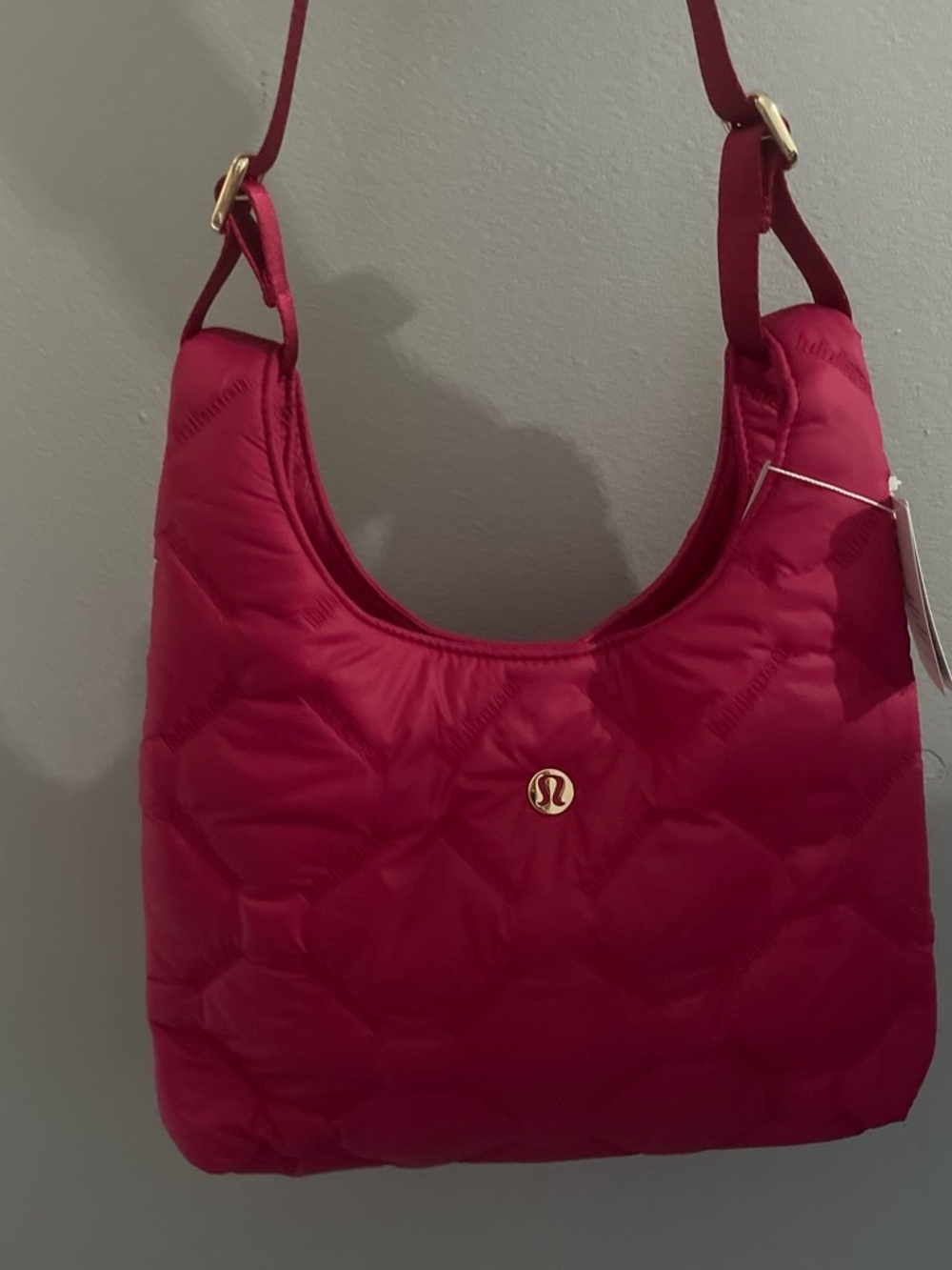 lululemon athletica Quilted Shoulder Bag in mulberry Pink